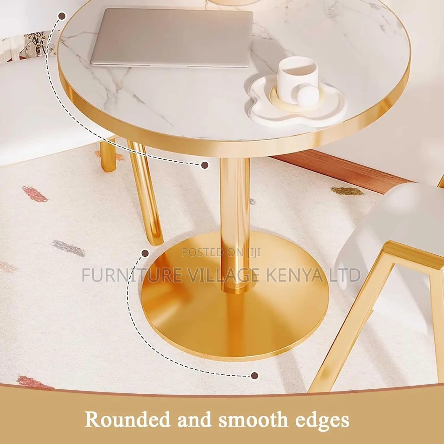 Dining Table; Round White Restaurant Dining Table