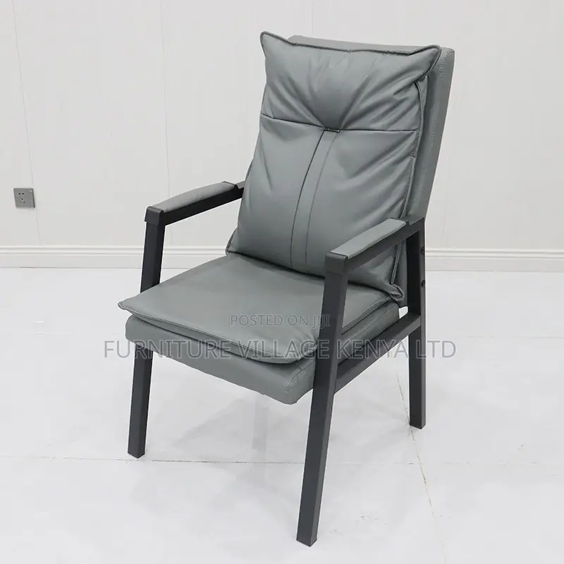 Office Chair; 4-leg Leather Conference Visitor Office Chairs