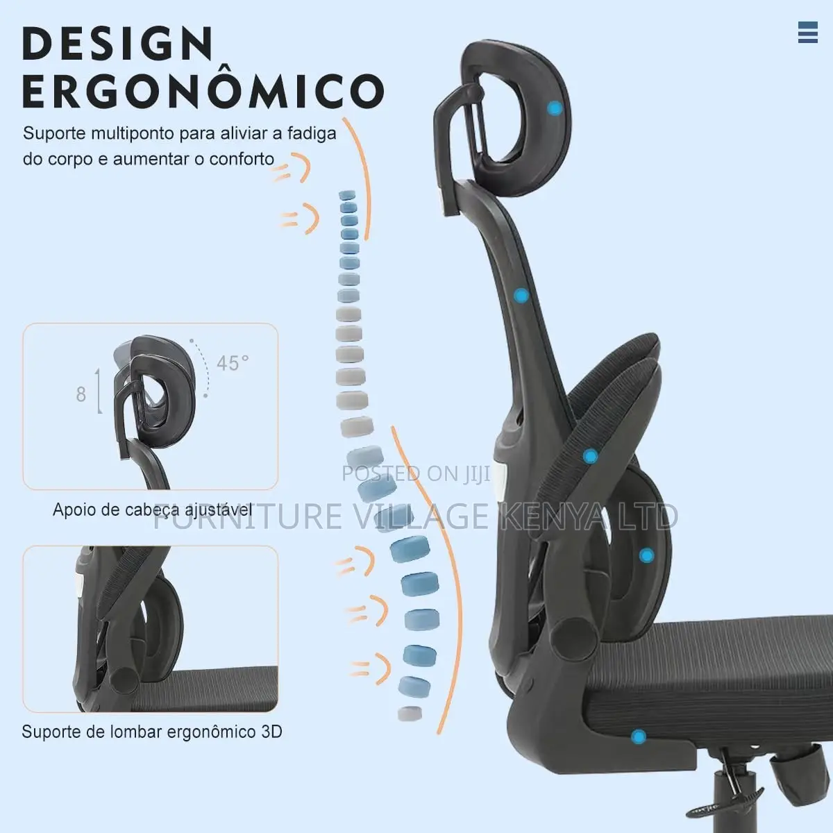 Office Chair; Ergonomic Swivel Office Seat