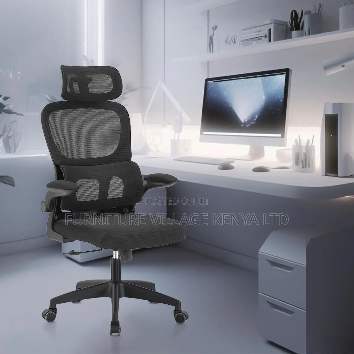 Office Chair; Ergonomic Swivel Office Seat