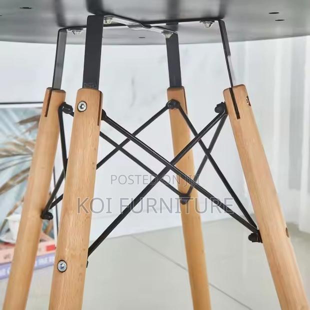 Dining Table; Home Round Modern Classic Wooden Dining Coffee Table - thumbnail 4