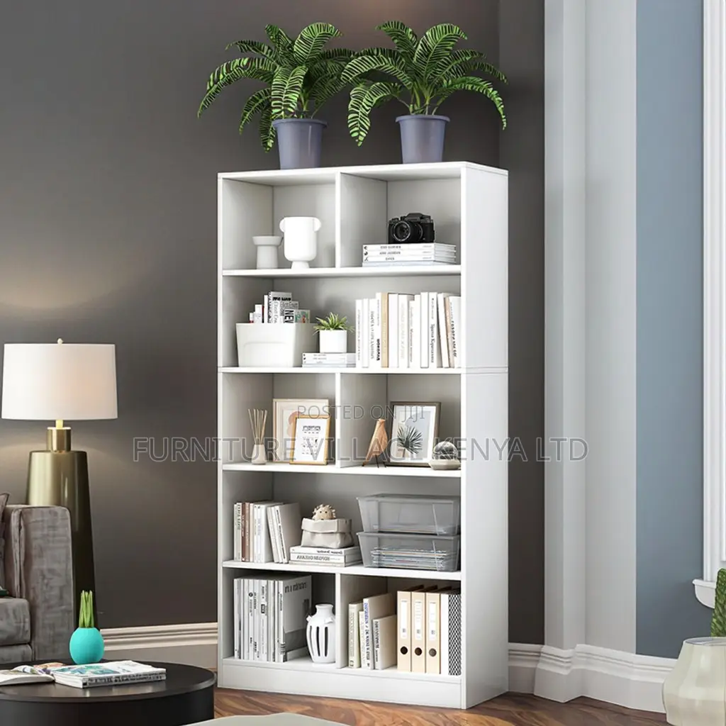 Office Bookself; Wooden Storage Display Bookcase 5 Layer