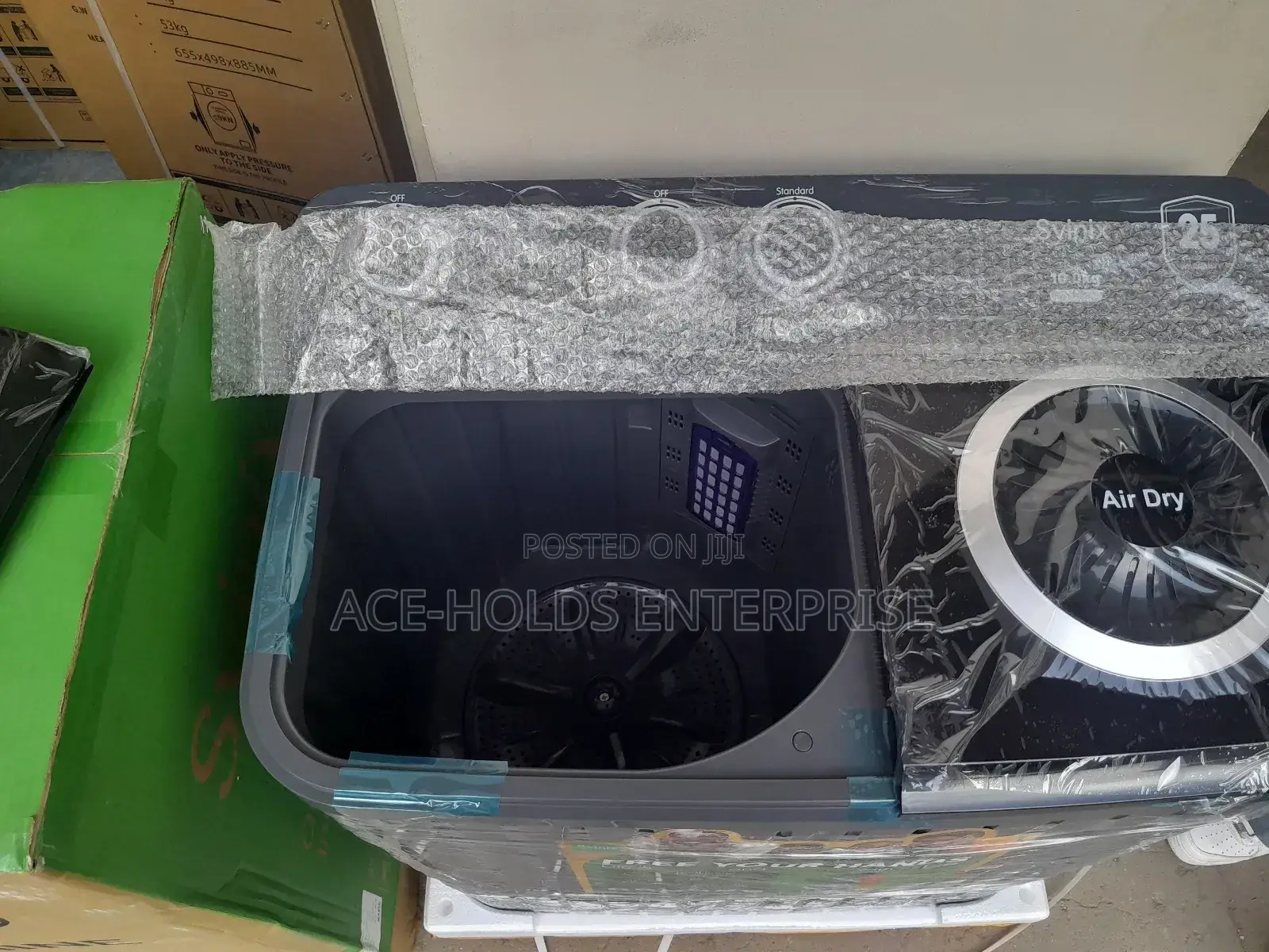 Wash and Spin - 10kgs Syinix Washing Machine, Twin Tub