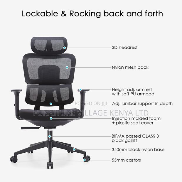 Office Chair; High Back Ergonomic Mesh Office Chair - thumbnail 5
