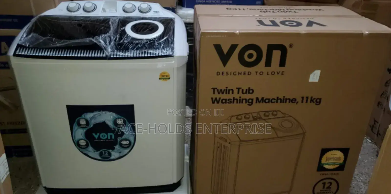 Twin Tub 11kgs Von Top Load Semi-Automated Washing Machine
