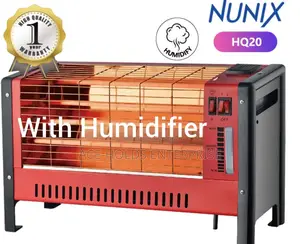 3 Sided Heat Distribution Nunix Quartz Room Heater With Humidifier