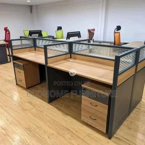 Brown 4way Working Station Desk