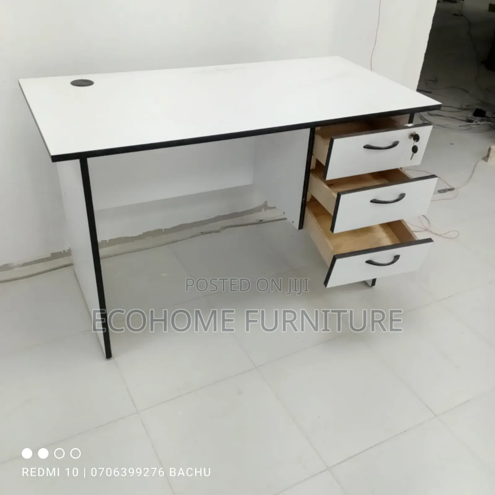 1.2meter Study Desk White