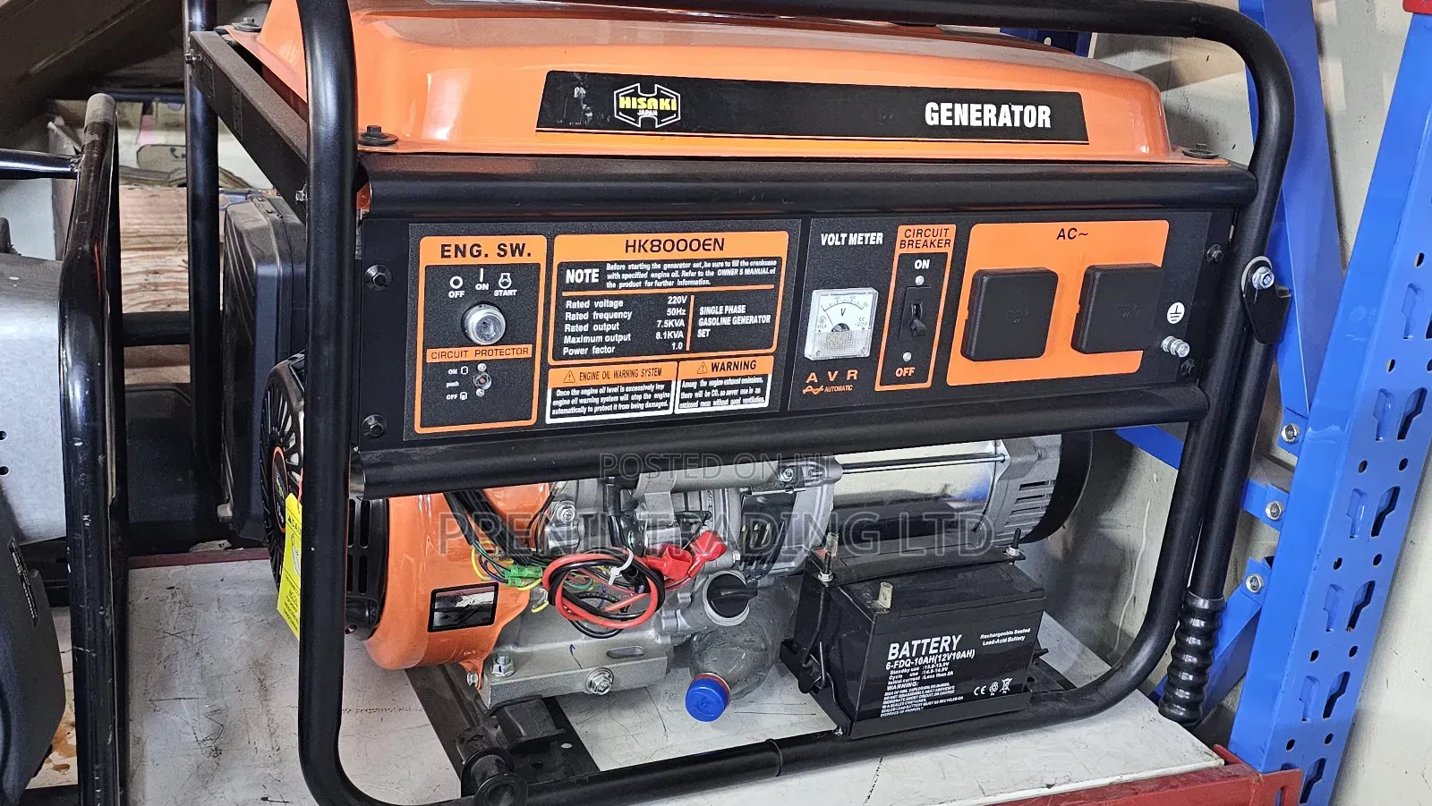 Hisaki Hk8000en Gasoline Generator