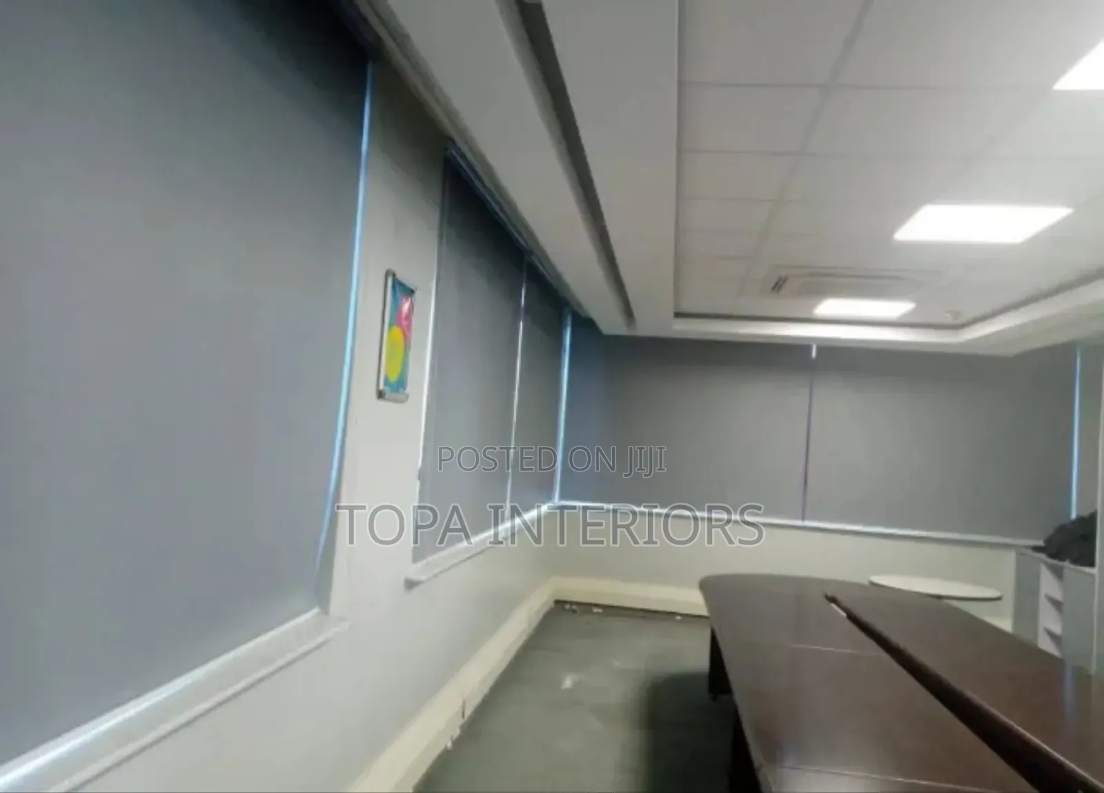 Premium Executive Grey Office Roller Blackout Window Blinds