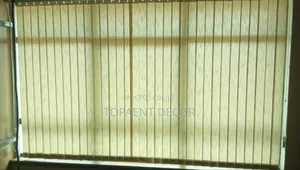Plain Yellow Closed Window Vertical Office Blinds