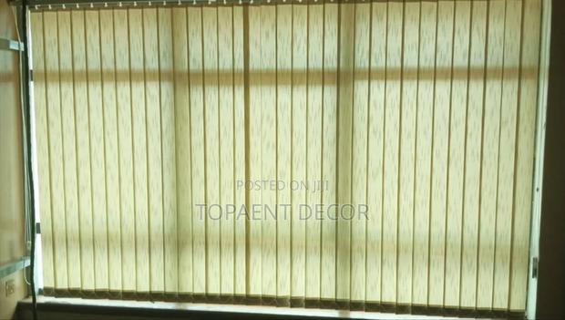 Plain Yellow Closed Window Vertical Office Blinds - main view