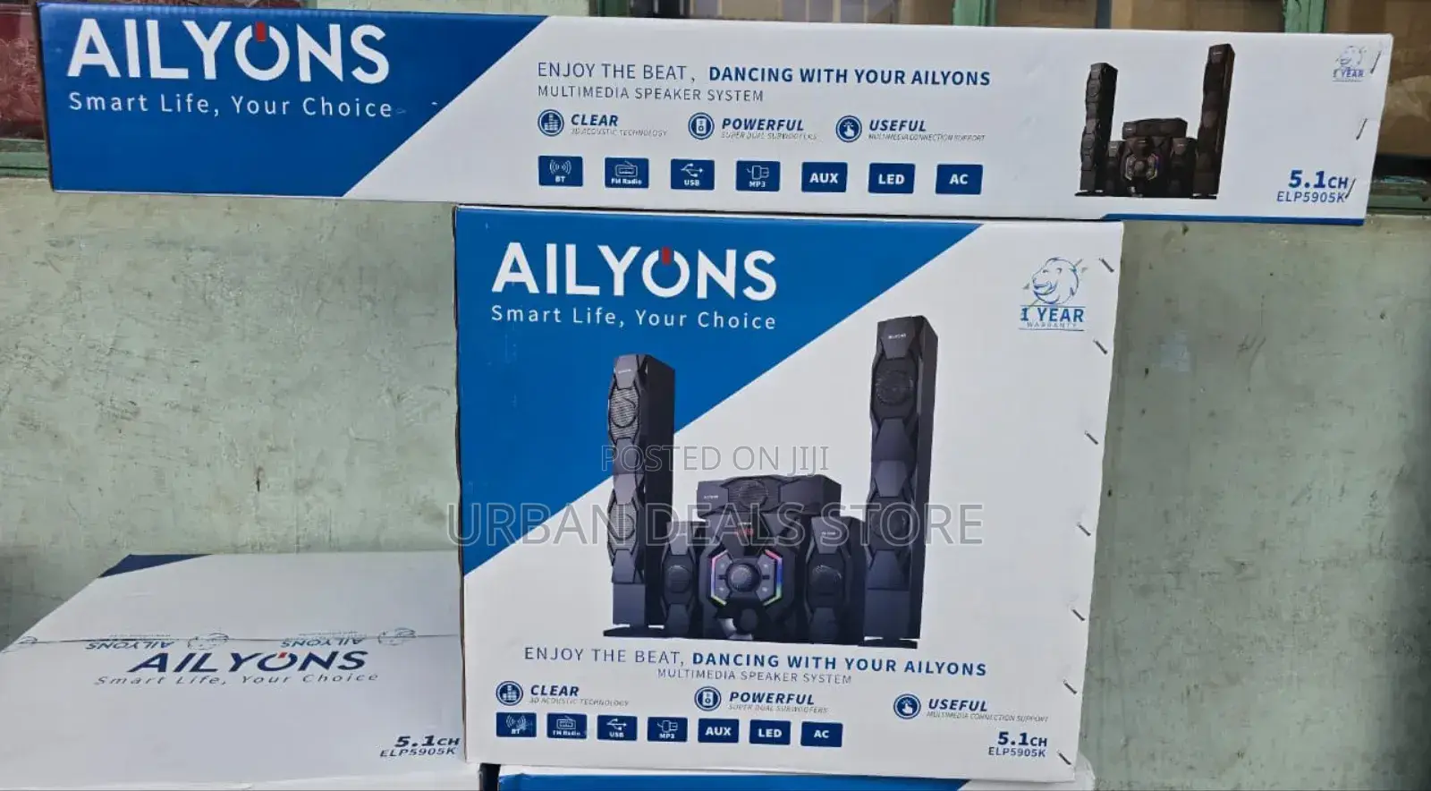 Ailyons 5.1ch Home Theater Speaker Sound System With Bluetooth