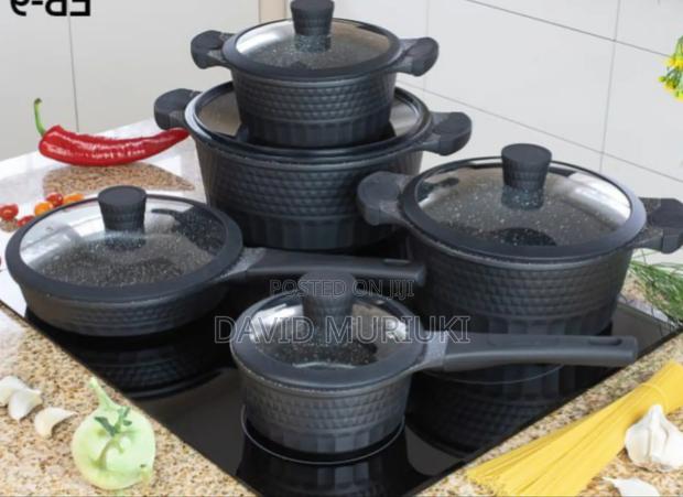 Edenburg 10pc Cookware Set(Black) - main view