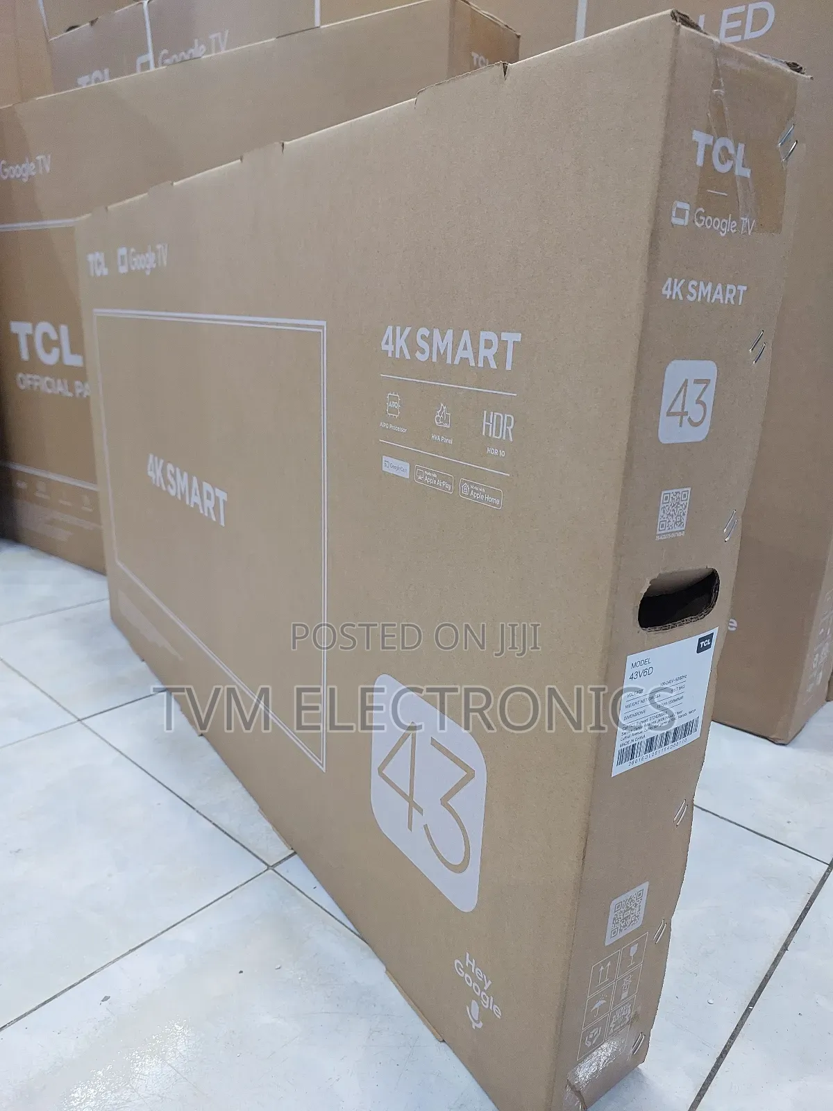 TCL 43 V6d HDR Google Tv, New 2026