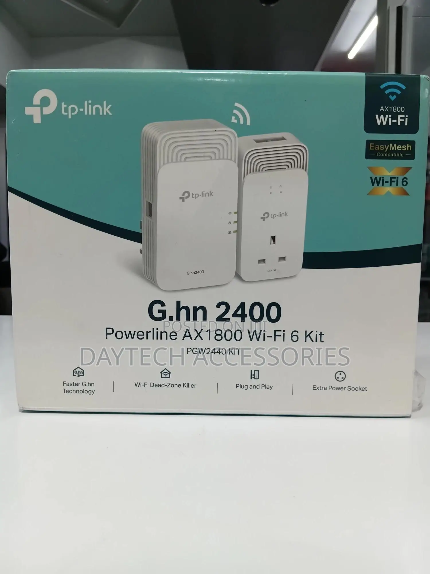 Tp-Link - Pgw2440 Kit G.Hn2400 Powerline Ax1800 Wi-Fi 6 Kit