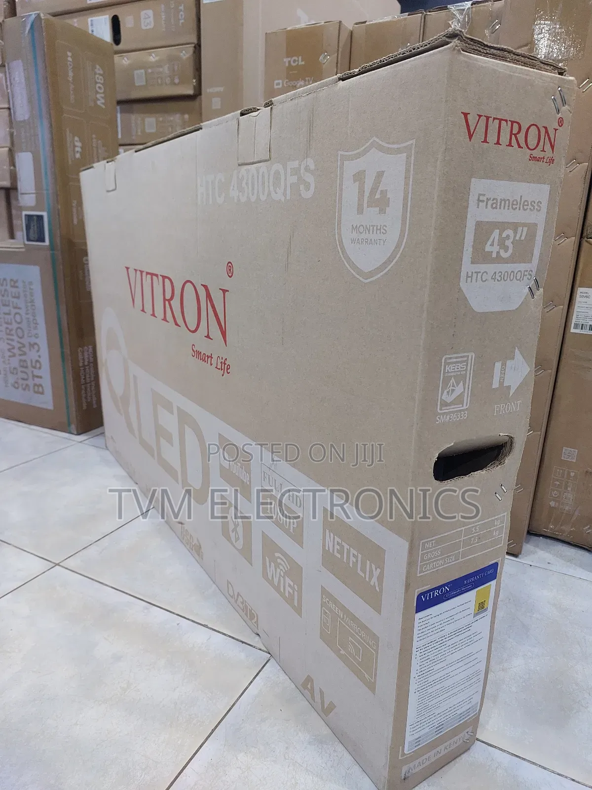 Vitron 43′′ Qled FHD Smart Android Tv- Htc4300qfs Bluetooth Enabled