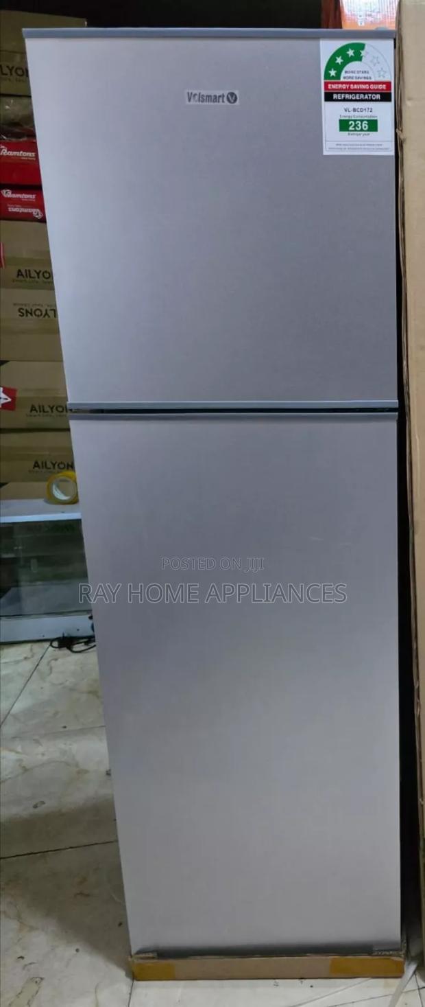 172litres Silver Volsmart Double Door Refrigerator