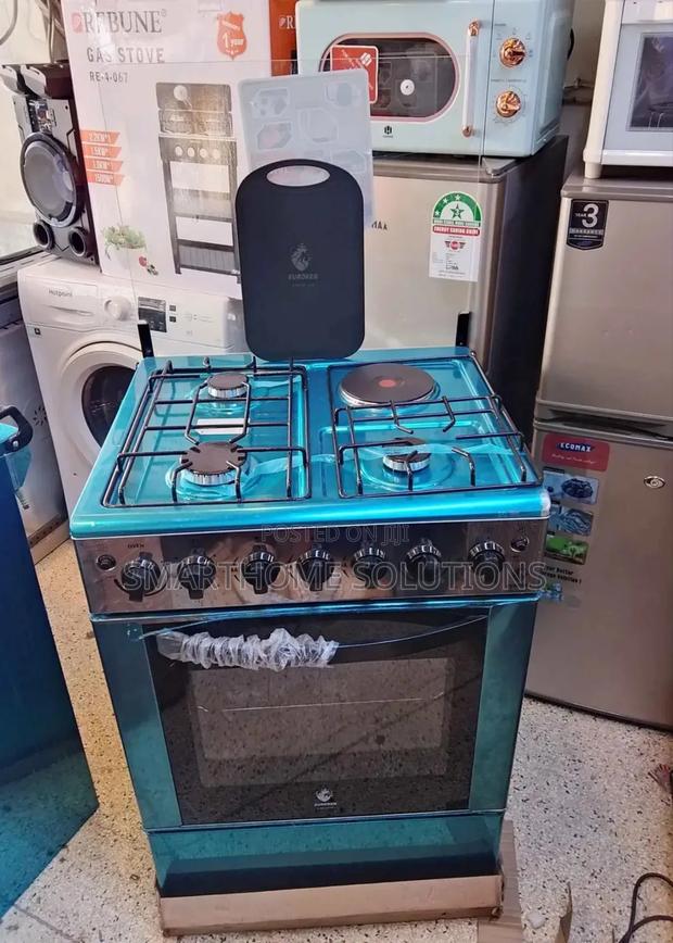 60×65 Euroken 3+1standing Cooker With Electric Ovenmodel Euro65-3g1e+E