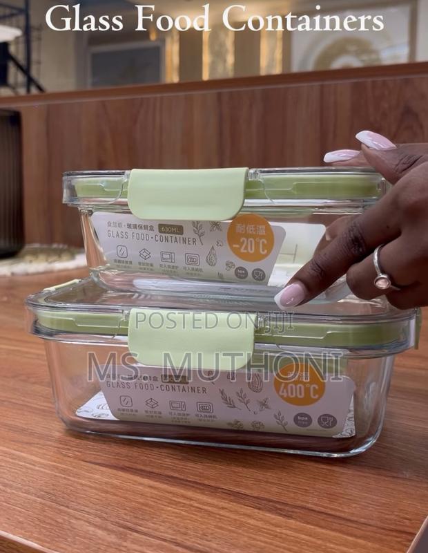 2 PCS Glass Lunch Boxes – 1100ml 650ml - thumbnail 4