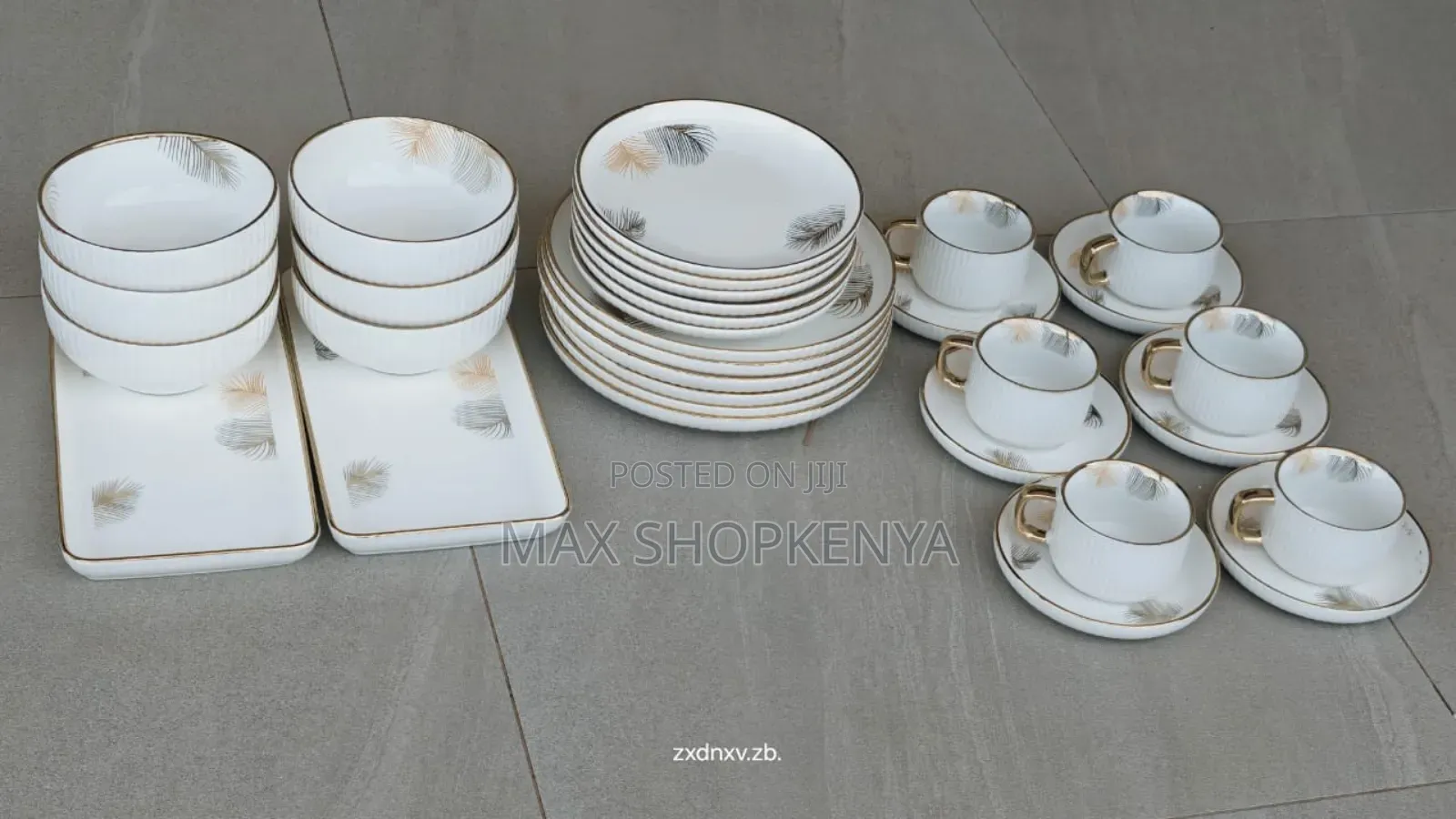 32 PCS Marble Finish Dinner Set