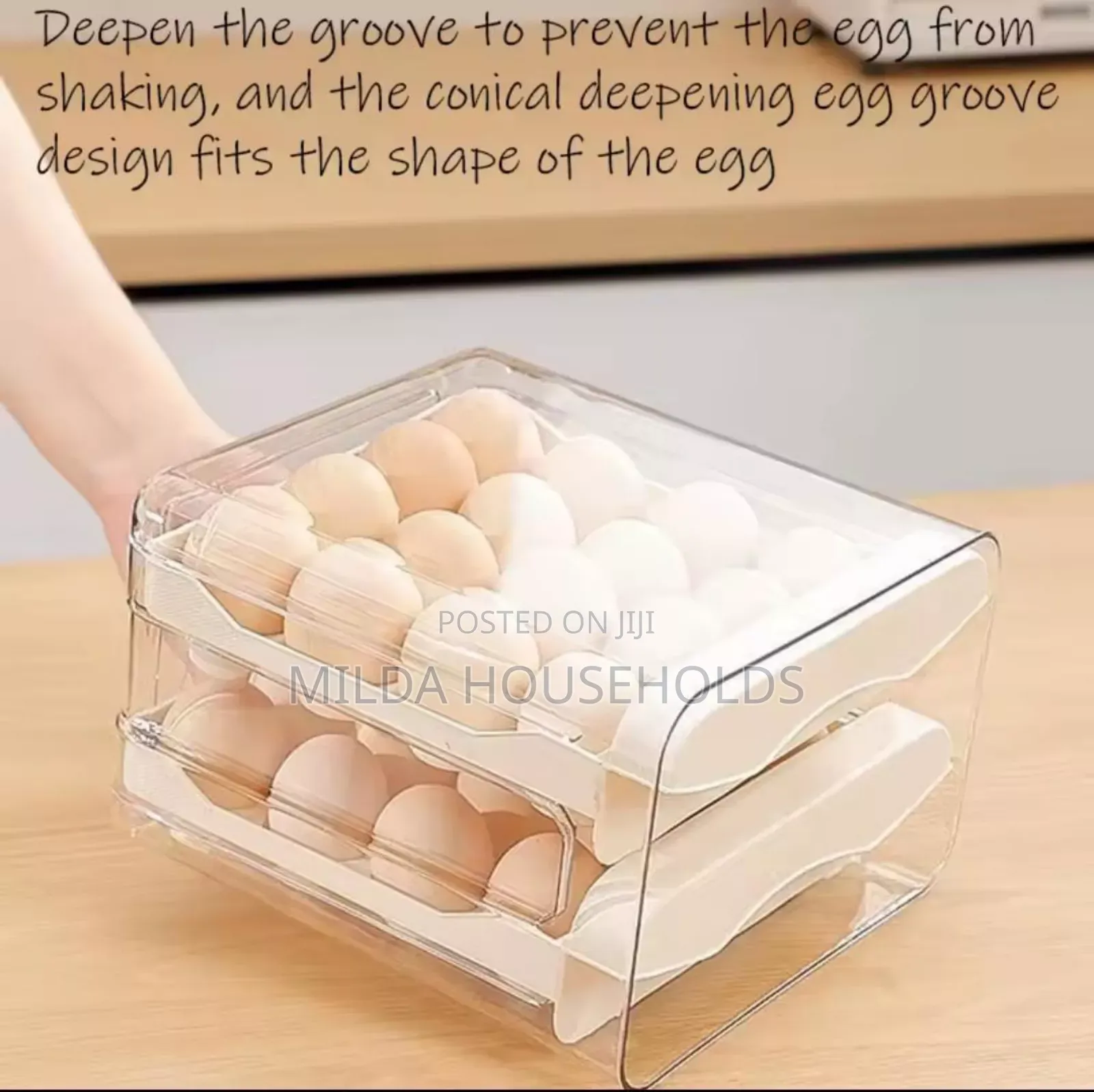 Double Layered Acrylic Egg Storage Tray.