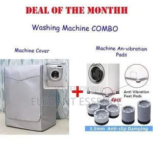 Front Load Washing Machine Cover 4pc Washingmachine Antivibration Pads