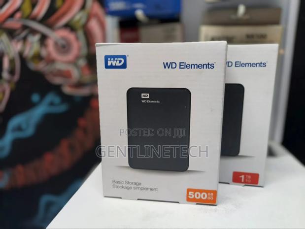 500gb Wd Portable External Drive + Carry Pouch