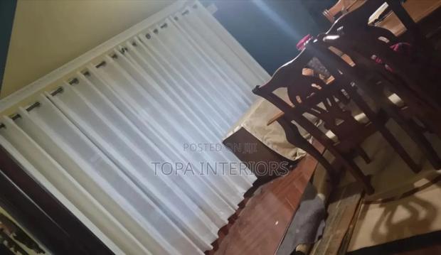 Heavy White Dining Room Sheers With Rings