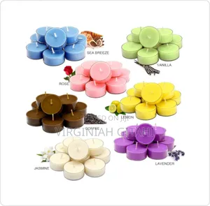 New in *6pc Pack of Scented Candles in Glass Holders