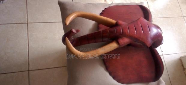 Elephant Sculpture Wooden Head - main view