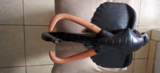 Elephant Sculpture Wooden Head - thumbnail 3