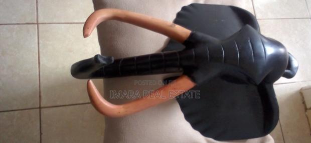 Elephant Sculpture Wooden Head - thumbnail 4