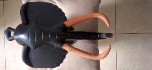 Elephant Sculpture Wooden Head - thumbnail 5
