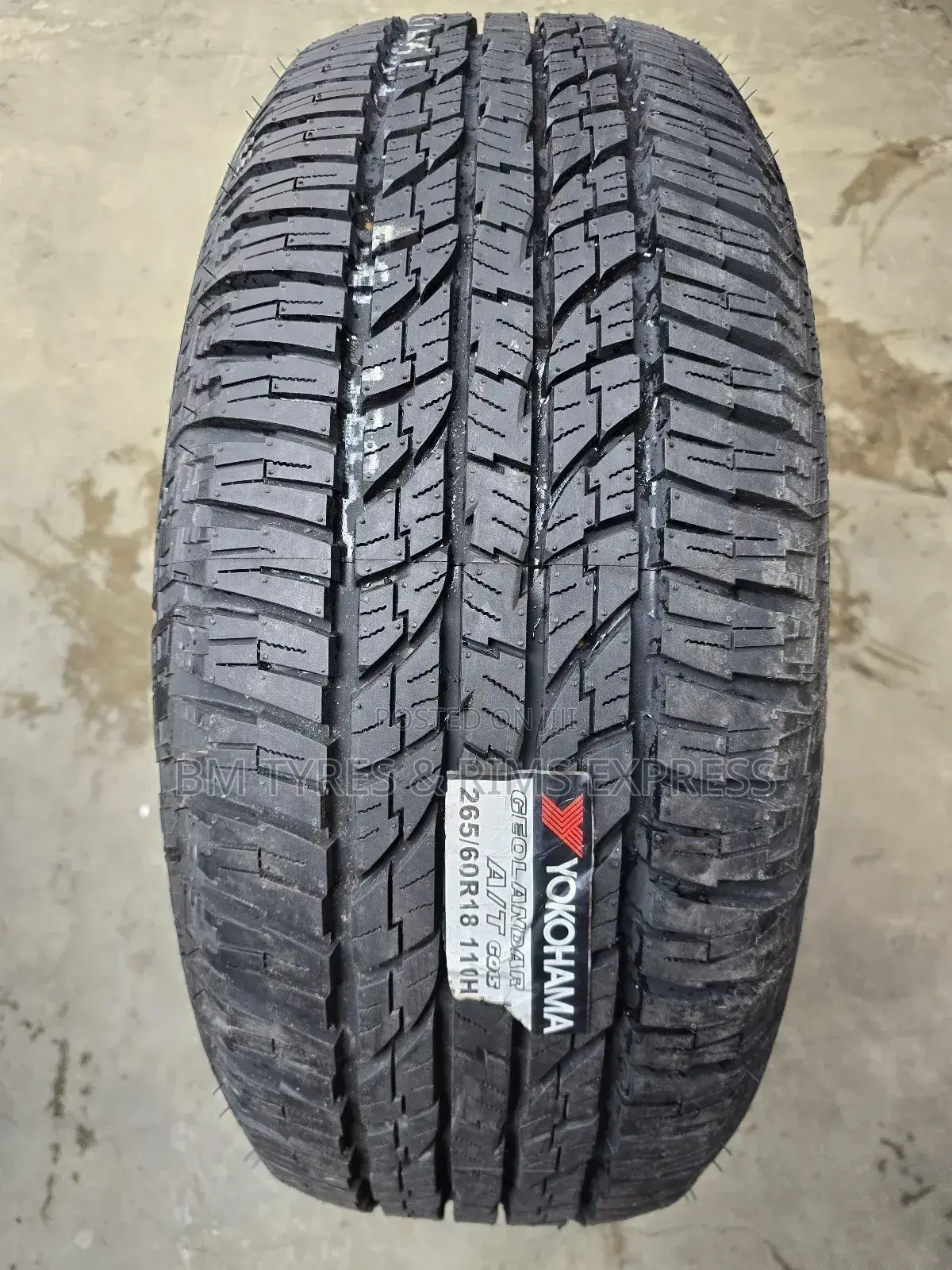 265 /60 R18 Yokohama Tyres (All Terrrain) Thailand