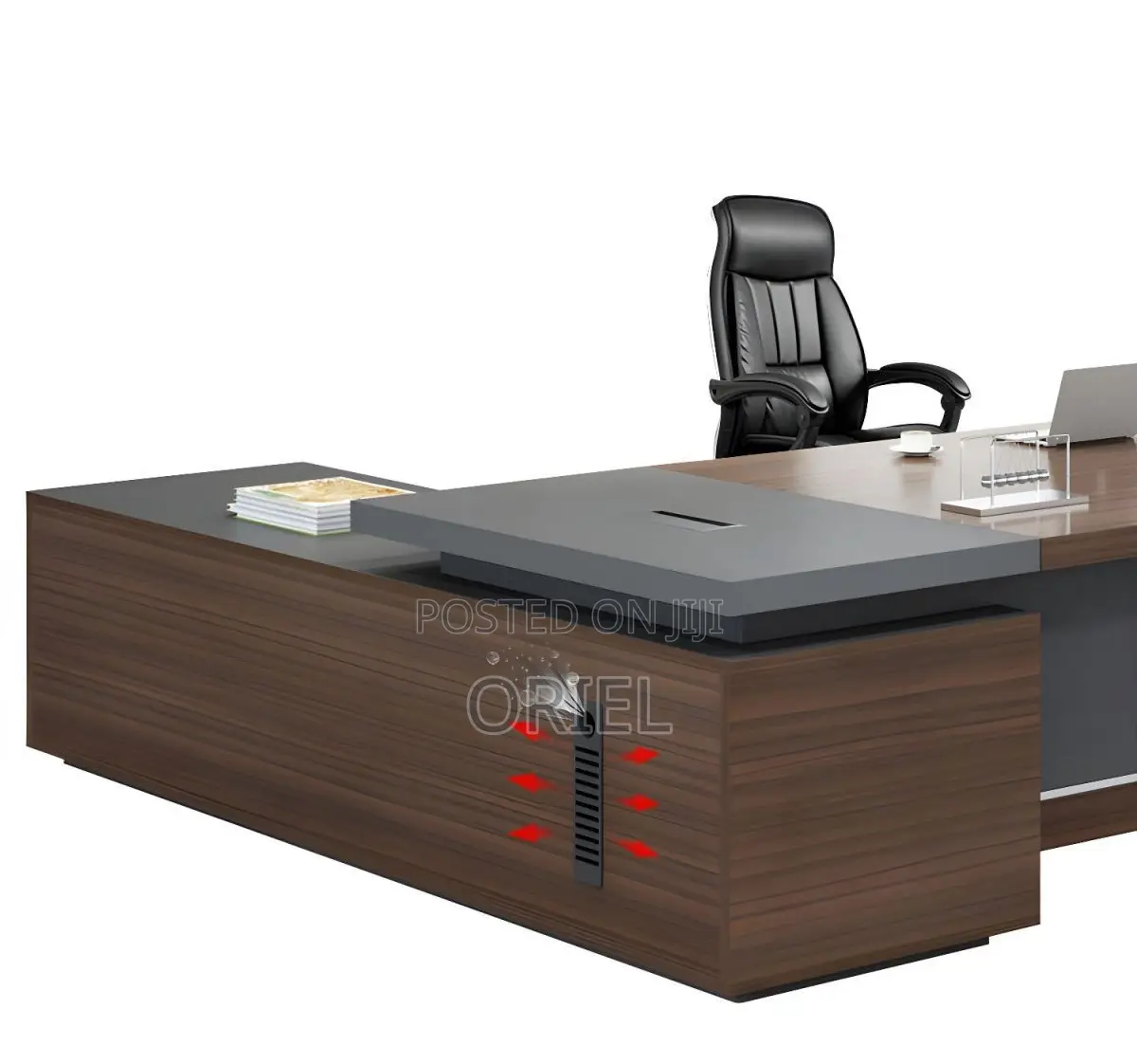 Office Desk : 2-Metres Executive L-Shaped Office Desk