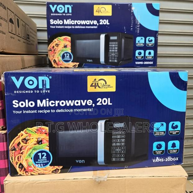 Von 20 Litres Digital Solo Microwave With Touch Control - main view