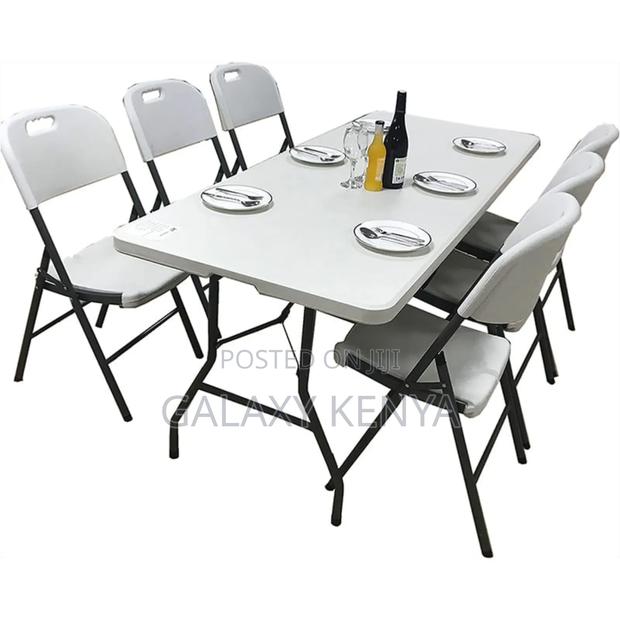 Rectangular Moulded Plastic Foldable Table