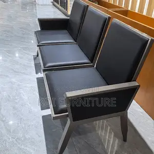 Office Bench; Three Seaters Reception Area Bench With Armrest