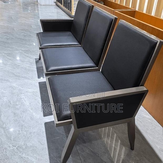 Office Bench; Three Seaters Reception Area Bench With Armrest - thumbnail 4