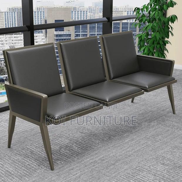 Office Bench; Three Seaters Reception Area Bench With Armrest - thumbnail 7