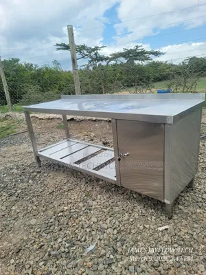 Working Table With Lockable Shelf