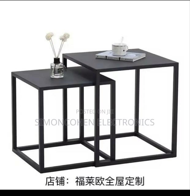 2 In 1  Nordic Metallic Side Table/Bedside/Desk Side - main view
