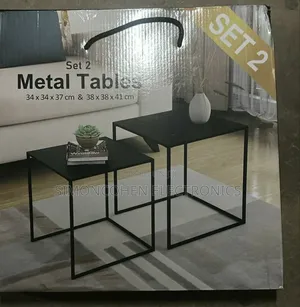 2 In 1  Nordic Metallic Side Table/Bedside/Desk Side