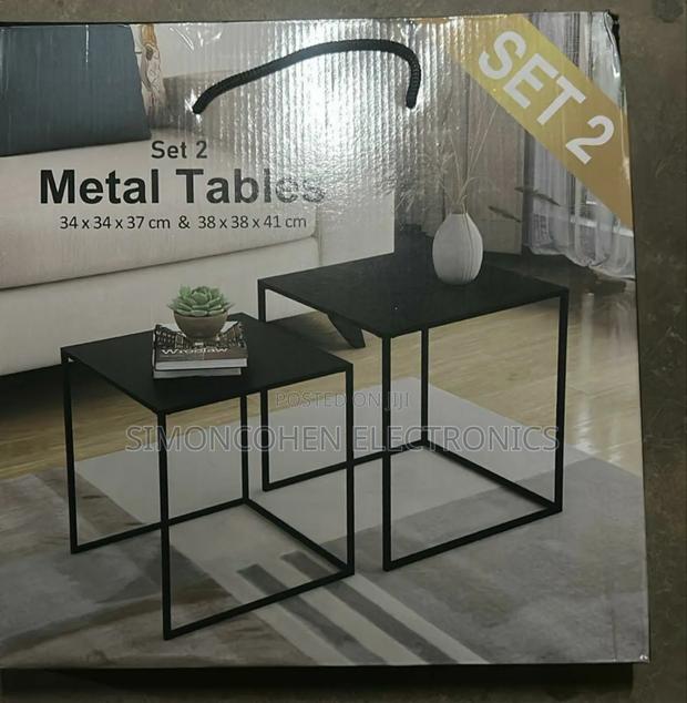 2 In 1  Nordic Metallic Side Table/Bedside/Desk Side - thumbnail 2