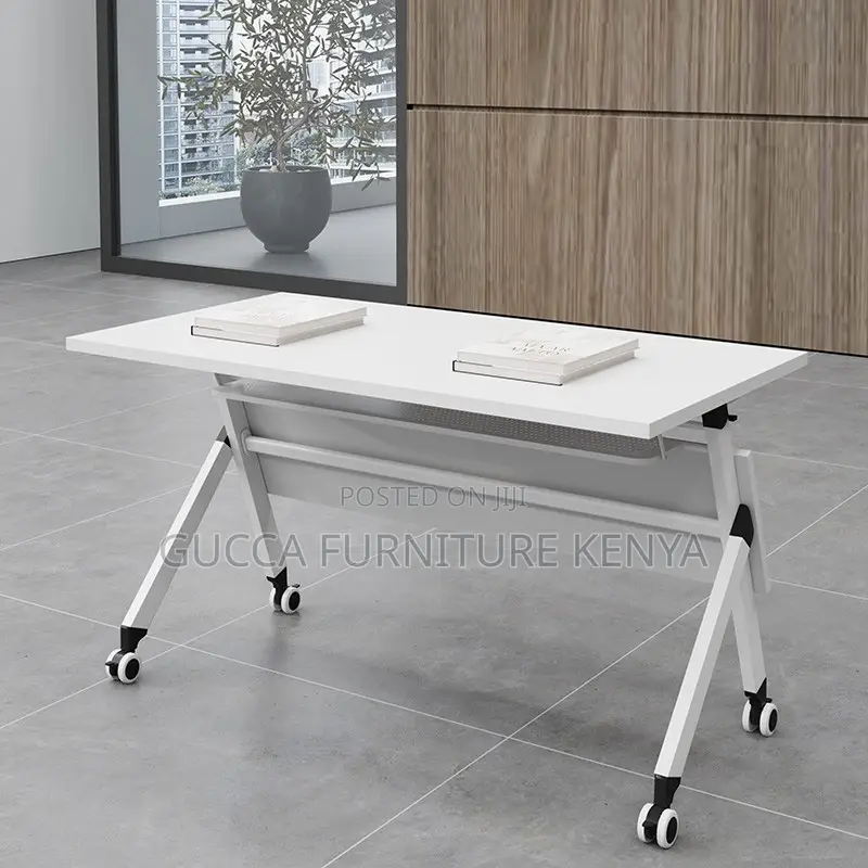 120cm White Foldable Office Training Table