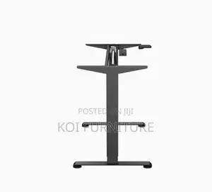 Office Desk; 1.2m Brown Electric Height Adjustable Height Desk