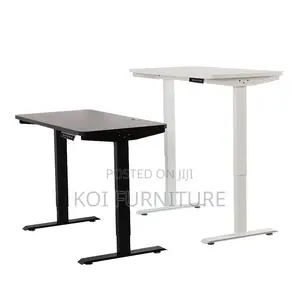 Office Desk; 1.2m Brown Electric Height Adjustable Height Desk