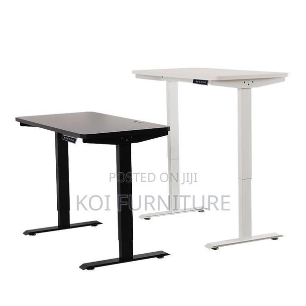 Office Desk; 1.2m Brown Electric Height Adjustable Height Desk - thumbnail 5