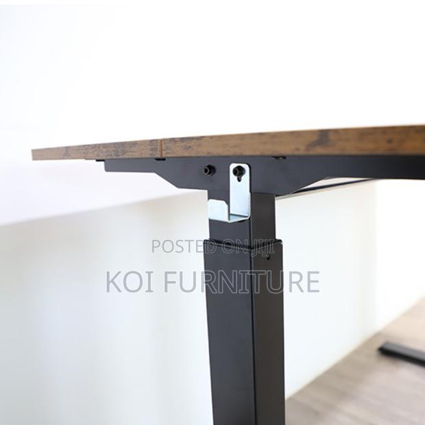 Office Desk; 1.2m Brown Electric Height Adjustable Height Desk - thumbnail 6